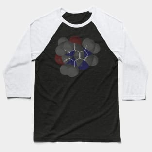 Caffeine Molecule Chemistry Baseball T-Shirt